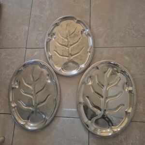 Vintage “Tree of Life" Tray Silver Plate Meat Serving Platter 18x13.5" Etched